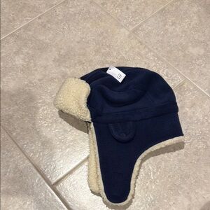 Cozy Navy Blue Winter Trapper Hat Size Boys S/M